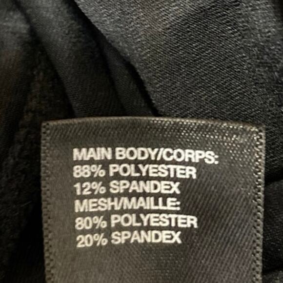 Zella Women's Black Long Sleeve Mesh Trim Yoga Workout Athletic T Shirt Top Sz M - Picture 4 of 4